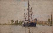 Chasse-maree at anchor Claude Monet